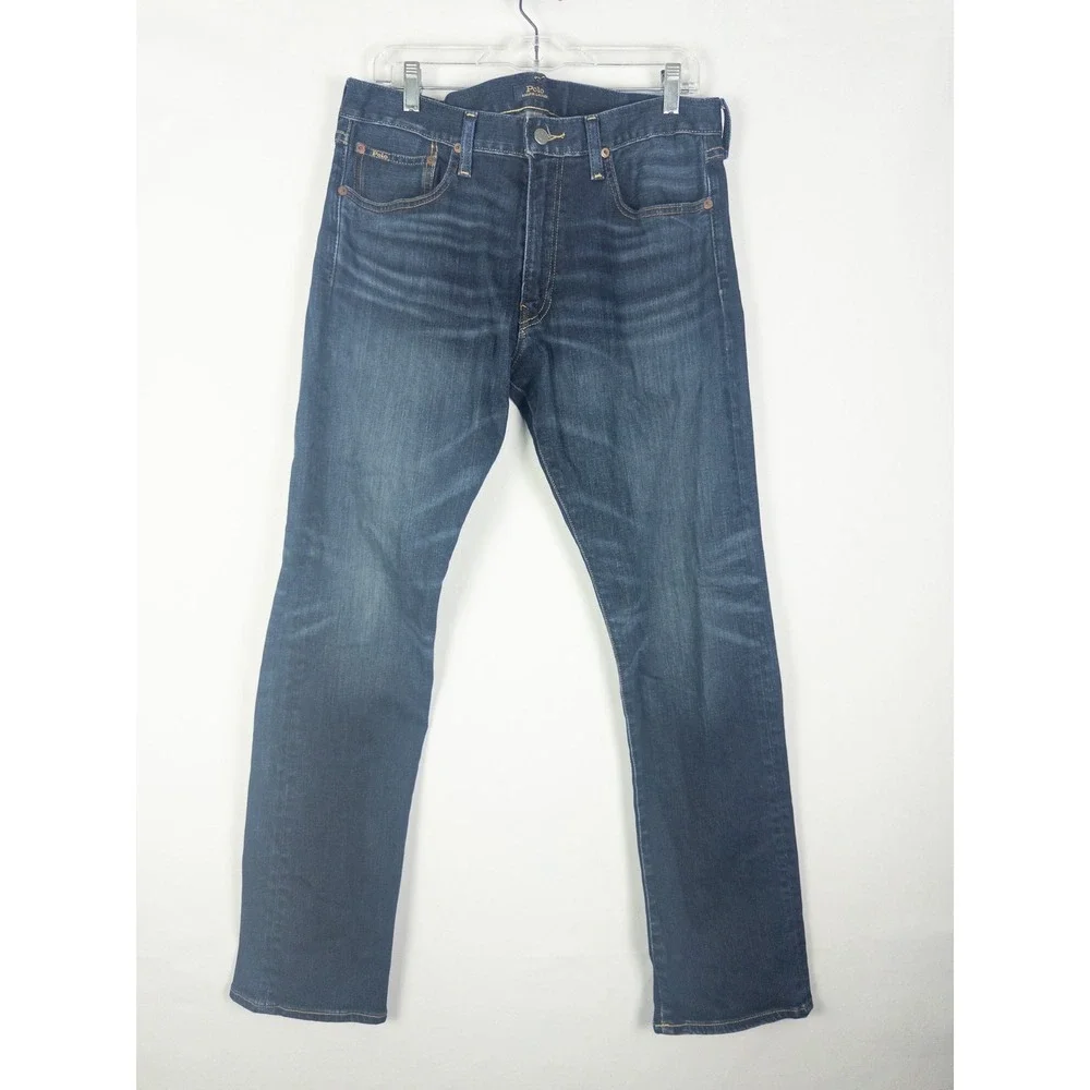 Polo Ralph Lauren Varick Slim Straight Leg Jeans Mens 34x32 (32x30) Medium Wash
